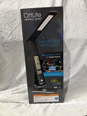 OttLite Rise LED Desk Lamp in Black